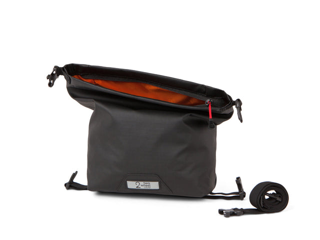 Two Wheel Gear - Dayliner Mini Handlebar Bag - Black Recycled Fabric - Rolltop