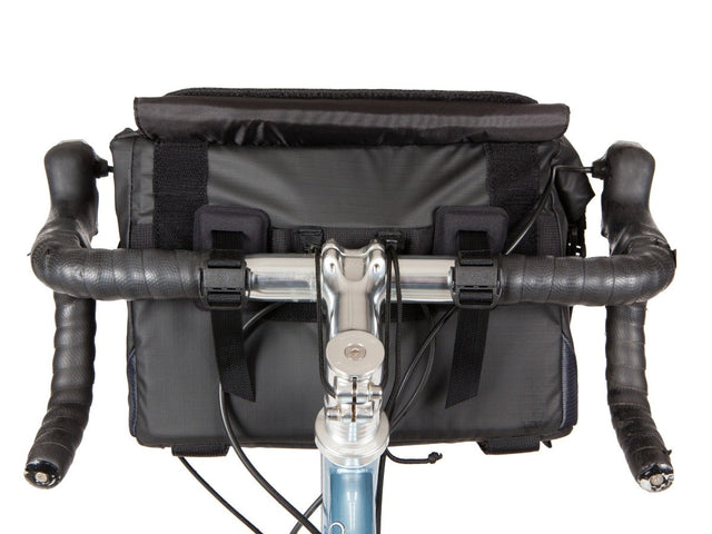 Two Wheel Gear - Dayliner Box Bag for bicycle - Black Recycled Poly Ripstop - Handlebar bag