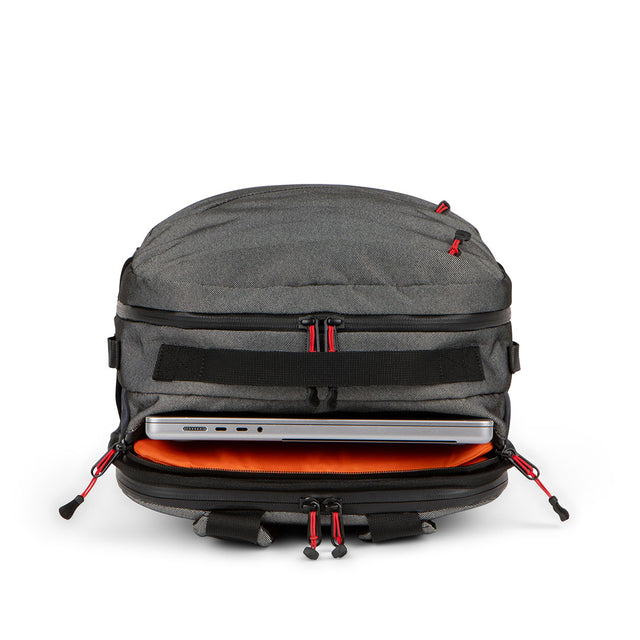 Two Wheel Gear Grey Inverter Pannier Backpack with 17" laptop top pocket