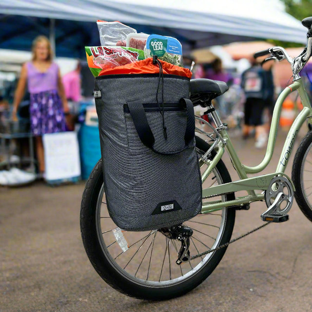 Two Wheel Gear - Solo Market Pannier on bike stuffed with groceries