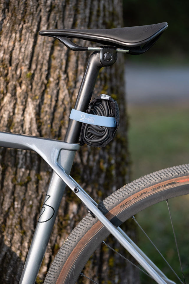 Two Wheel Gear - Tack Strap Tool Wrap attached to seat post on bicycle