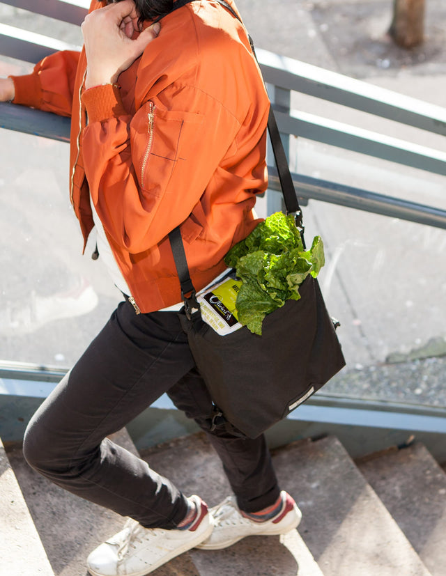 Two Wheel Gear Dayliner Mini Handlebar Bag with the shoulder strap.