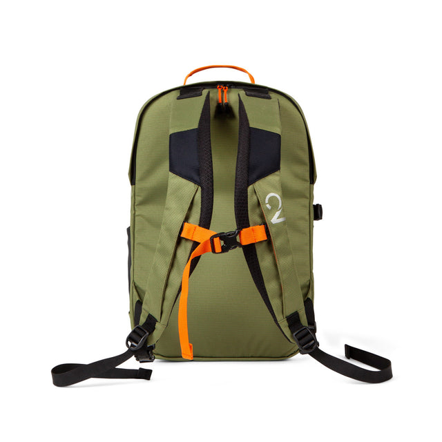 Weatherproof Two Wheel Gear Pannier Backpack Convertible 2.0 LITE (22L) in olive green backpack straps