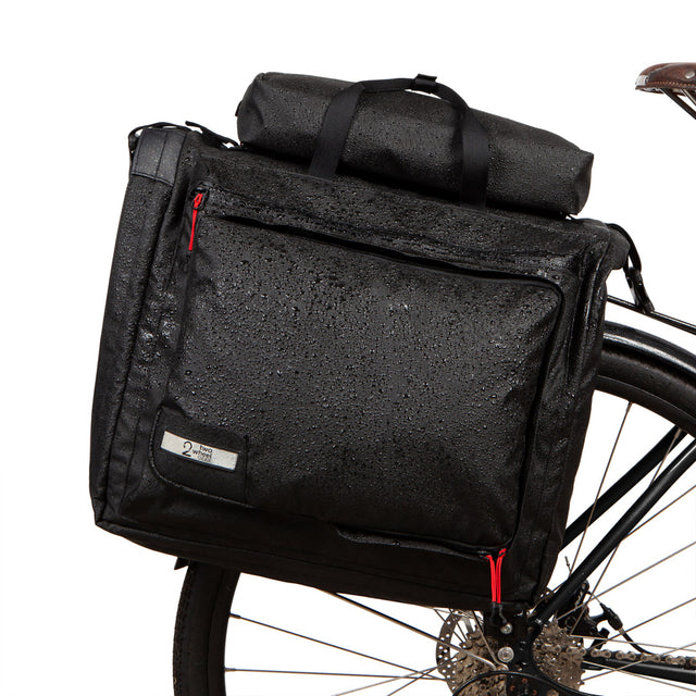 Two Wheel Gear - Classic 3.0 Garment Pannier - bike suit bag on bike - Black - waterproof