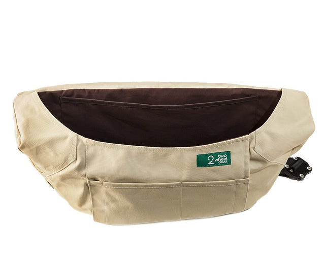 The Heath Waxed Canvas Messenger Bag - Stone White , Bags - Two Wheel Gear, Two Wheel Gear - 3 (335394053)