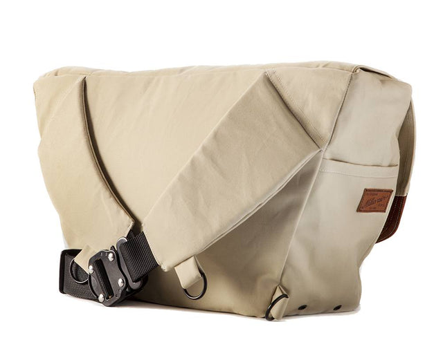 The Heath Waxed Canvas Messenger Bag - Stone White , Bags - Two Wheel Gear, Two Wheel Gear - 5 (335394053)