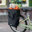 Two Wheel Gear Grey Solo Market Pannier  attached to bicycle with groceries in bag