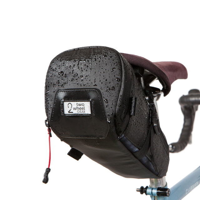 Two Wheel Gear - Commute Bike Seat Pack - Black Recycled Fabric - Wet