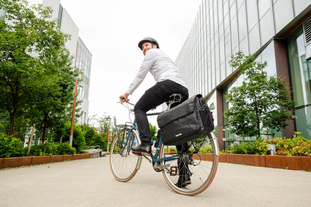 Twp Wheel Gear - Magnate Pannier Messenger Backpack - Black - Recycled Fabric