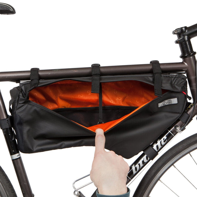 Two Wheel Gear - Bike Frame Bag - Large XL - Black - Recycled Poly Ripstop