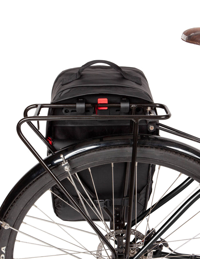  Two Wheel Gear - Pannier Backpack PLUS - Black Ripstop - Bag on Rack