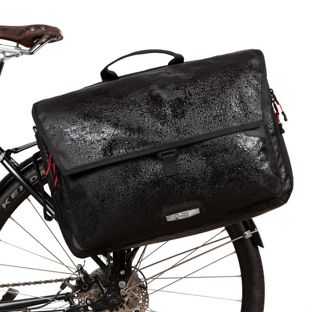 Two Wheel Gear - Magnate Pannier Messenger Backpack - Black - Recycled Fabric - Bike Bag