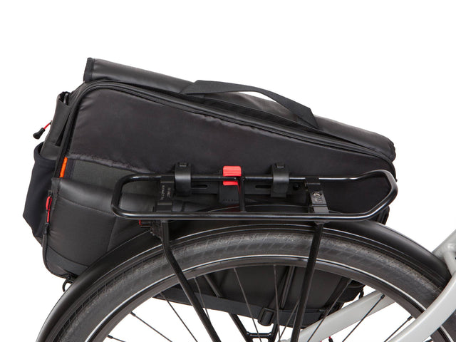 Two Wheel Gear - Magnate Pannier Messenger Backpack - Black - Recycled Fabric - Rixen & Kaul Kompakt Rail