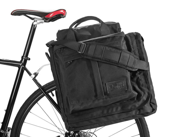 Executive 2.0 Garment Pannier - Black Waxed Canvas , Bags - Two Wheel Gear, Two Wheel Gear - 1 (376318840)