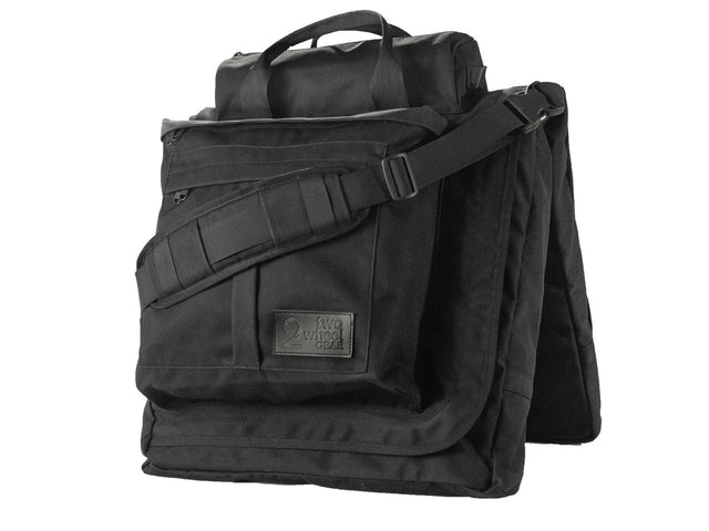 Executive 2.0 Garment Pannier - Black Waxed Canvas , Bags - Two Wheel Gear, Two Wheel Gear - 3 (376318840)