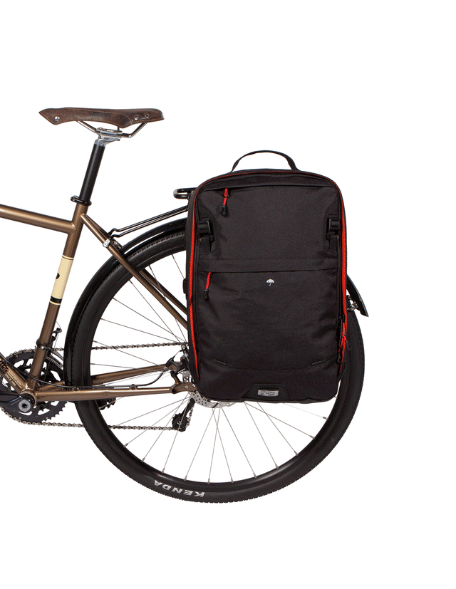 Two Wheel Gear Pannier Backpack Convertible PLUS with rain cover